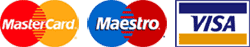 MasterCard, Maestro, Visa